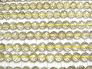 [Video]High Quality Lemon x Smoky Quartz AAA- 64Faceted Round 7mm half or 1strand beads (aprx.15inch/36cm)