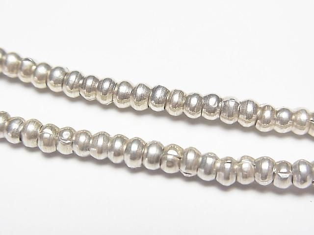 Karen Silver Rondelle 3x3x2mm White Silver 10pcs