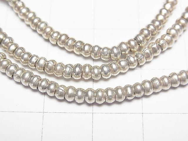 Karen Silver Rondelle 3x3x2mm White Silver 10pcs