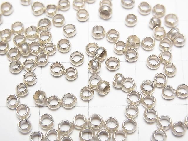Karen Silver Rondelle 3x3x2mm White Silver 10pcs