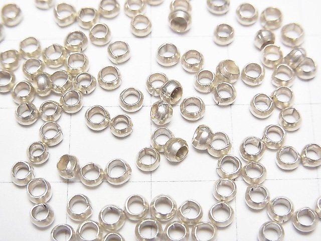 Karen Silver Roundel 3x3x2mm White Silver 10pcs