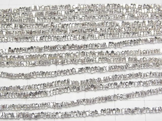 Karen Silver Chips (Discs) 1.5 x 1.5 x 1 mm, 1/8 or 1 strand beads (approx. 26 inches/66 cm)