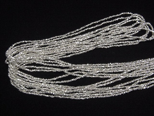 Karen Silver Chips (Discs) 1.5x1.5x1mm 1/8 or 1strand beads (aprx.26inch/66cm)