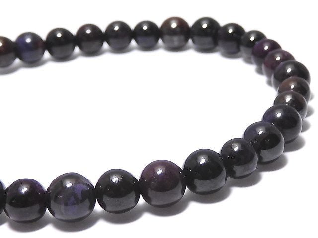 [Video][One of a kind] Sugilite AAA Round 6mm Bracelet NO.203