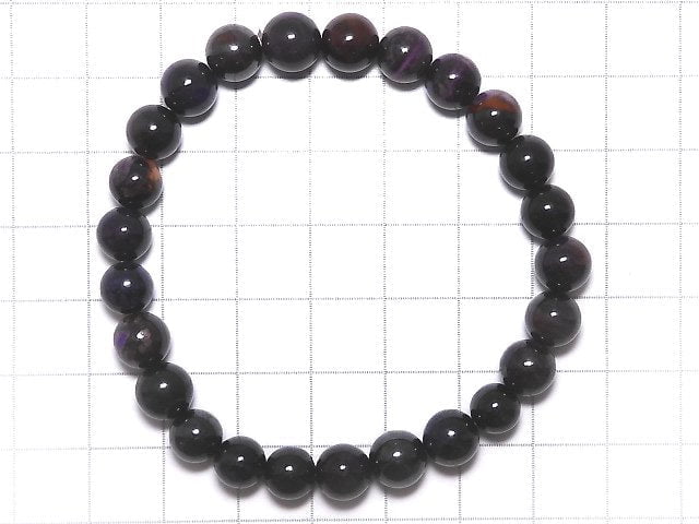 [Video][One of a kind] Sugilite AAA Round 7.5mm Bracelet NO.206