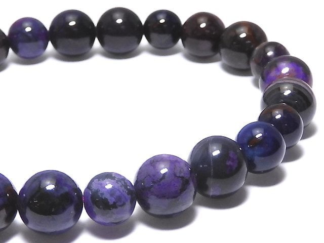 [Video][One of a kind] Sugilite AAA Round 7-8.5mm Bracelet NO.212