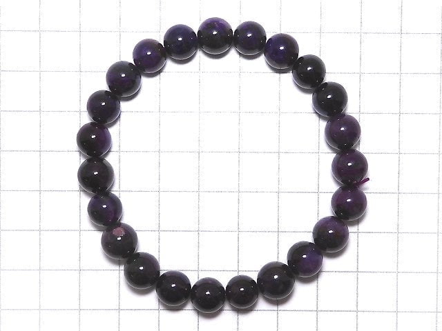 [Video][One of a kind] Sugilite AAA Round 8.5mm Bracelet NO.215