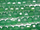 [Video]High Quality! Green Onyx AAA Cube Shape 6.5x6.5x6.5mm 1strand beads (aprx.15inch/36cm)