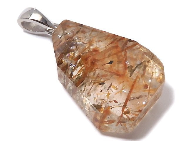 [Video][One of a kind] Copper Rutilated Quartz AAA Pendant Silver925 NO.21