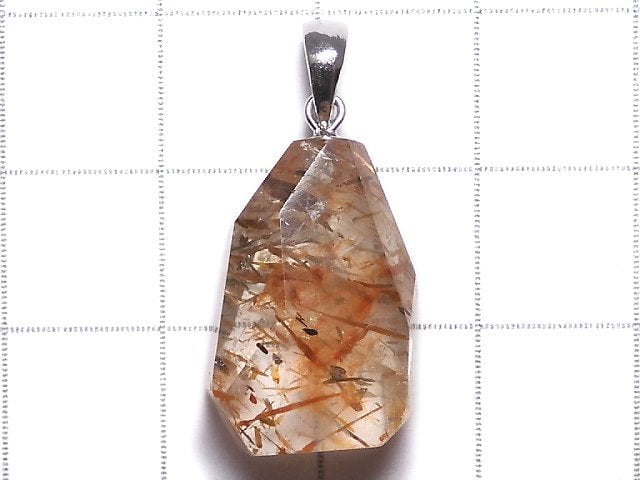 [Video][One of a kind] Copper Rutilated Quartz AAA Pendant Silver925 NO.21