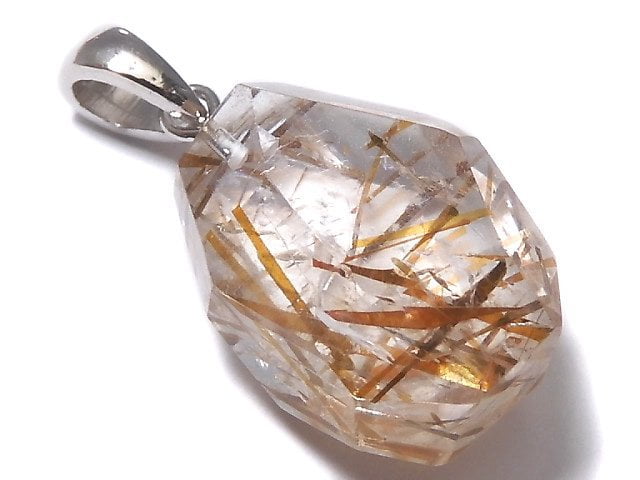 [Video][One of a kind] Copper Rutilated Quartz AAA Pendant Silver925 NO.22