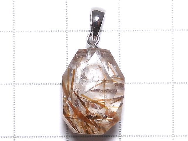 [Video][One of a kind] Copper Rutilated Quartz AAA Pendant Silver925 NO.22