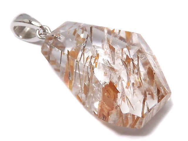 [Video][One of a kind] Copper Rutilated Quartz AAA Pendant Silver925 NO.29