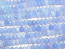 High Quality! Blue color Jade Faceted Button Rondelle 4x4x2.5mm 1strand beads (aprx.13inch/33cm)