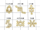 Metal parts Constellation Both Side Charm 11mm Gold color (with CZ) 2pcs