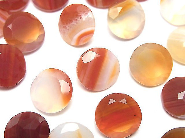 [Video] Mixed Carnelian Loose stone Round Faceted 12x12mm 3pcs