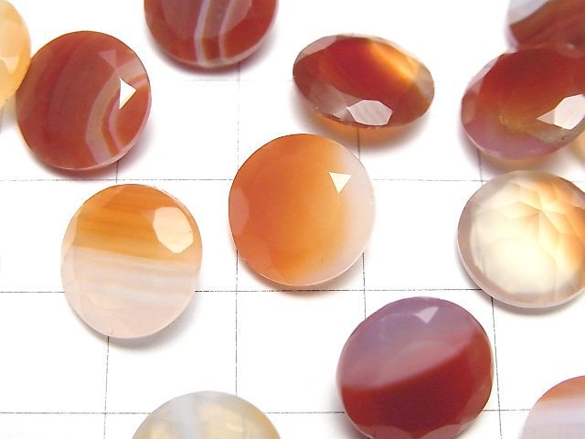 [Video] Mixed Carnelian Loose stone Round Faceted 12x12mm 3pcs