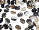 [Video] Black Stripe Agate Loose stone Oval Faceted 10x8mm 5pcs