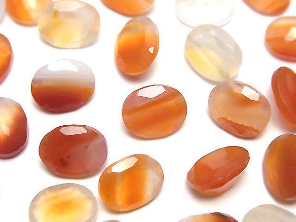 [Video] Mixed Carnelian Loose stone Oval Faceted 10x8mm 5pcs