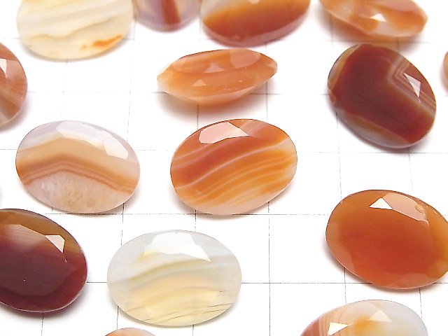 [Video] Mixed Carnelian Loose stone Oval Faceted 18x13mm 2pcs