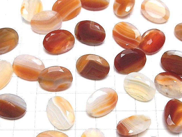 [Video] Mixed Carnelian Loose stone Oval Faceted 18x13mm 2pcs