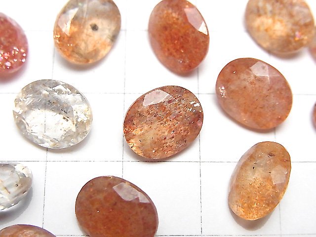 [Video]High Quality Sunstone AAA Loose stone Oval Faceted 11x9mm 3pcs