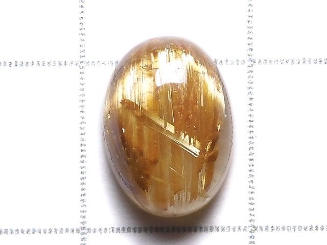 [Video][One of a kind] High Quality Rutilated Quartz AAA Cabochon 1pc NO.30