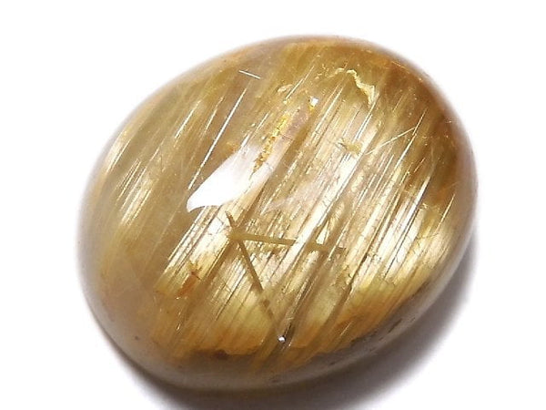 [Video][One of a kind] High Quality Rutilated Quartz AAA Cabochon 1pc NO.38