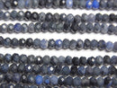 High Quality!  Dumortierite  Faceted Button Rondelle 3x3x2mm 1strand beads (aprx.15inch/37cm)