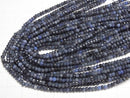 High Quality!  Dumortierite  Faceted Button Rondelle 3x3x2mm 1strand beads (aprx.15inch/37cm)