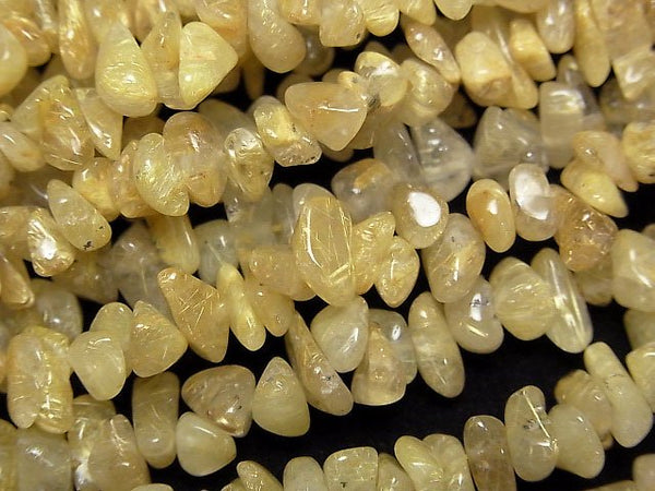 [Video]Rutilated Quartz AA+ Chips (Small Nugget) 1strand beads (aprx.34inch/86cm)