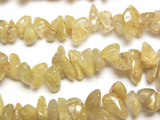 [Video]Rutilated Quartz AA+ Chips (Small Nugget) 1strand beads (aprx.34inch/86cm)