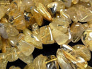 [Video]Rutilated Quartz AA+ Chips (Small Nugget) 1strand beads (aprx.34inch/86cm)