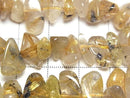 [Video]Rutilated Quartz AA+ Chips (Small Nugget) 1strand beads (aprx.34inch/86cm)