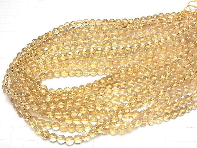 [Video]Citrine AA++ Round 6mm [Light color] half or 1strand beads (aprx.15inch/38cm)