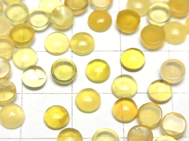 [Video] Yellow Opal AA++ Round Cabochon 5x5mm 10pcs