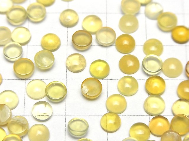 [Video] Yellow Opal AA++ Round Cabochon 5x5mm 10pcs