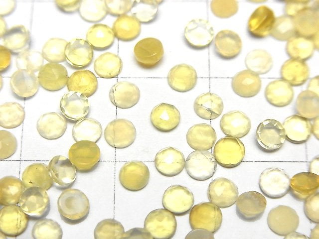 [Video] Yellow Opal AA++ Round Rose Cut 3x3mm 5pcs