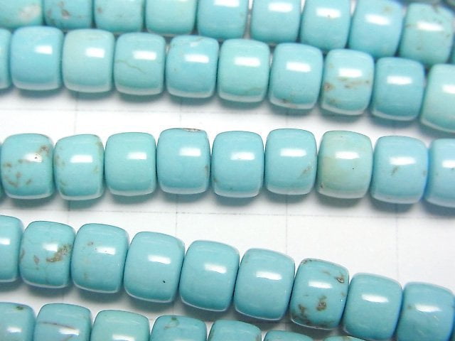 [Video]Magnesite Turquoise Roundel (Heishi)6x6x4mm 1strand beads (aprx.15inch/37cm)