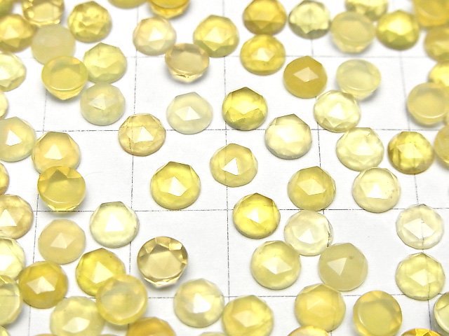 [Video] Yellow Opal AA++ Round Rose Cut 5x5mm 10pcs