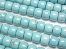 [Video]Magnesite Turquoise Rondelle (Heishi)8x8x6mm 1strand beads (aprx.15inch/37cm)