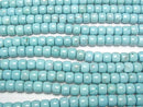[Video]Magnesite Turquoise Rondelle (Heishi)8x8x6mm 1strand beads (aprx.15inch/37cm)