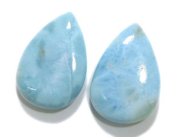 [Video][One of a kind] Larimar Pectolite AA+ Beads 2pcs Set NO.7