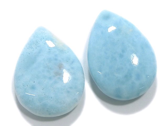 [Video][One of a kind] Larimar Pectolite AA++ Beads 2pcs Set NO.9