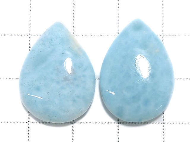 [Video][One of a kind] Larimar Pectolite AA++ Beads 2pcs Set NO.9