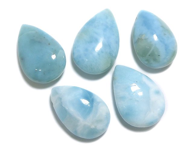 [Video][One of a kind] Larimar Pectolite AA Beads 5pcs Set NO.13