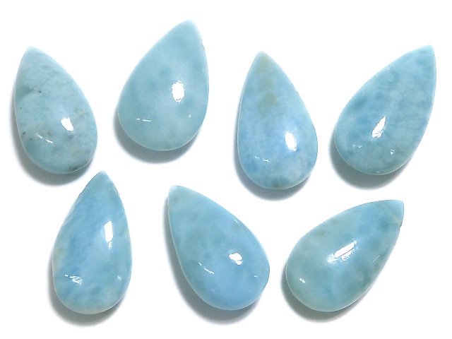 [Video][One of a kind] Larimar Pectolite AA+ Beads 7pcs Set NO.15