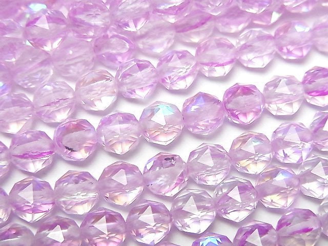 [Video]High Quality! Purple Luna Flash Star Faceted Round 6mm 1strand beads (aprx.15inch/36cm)