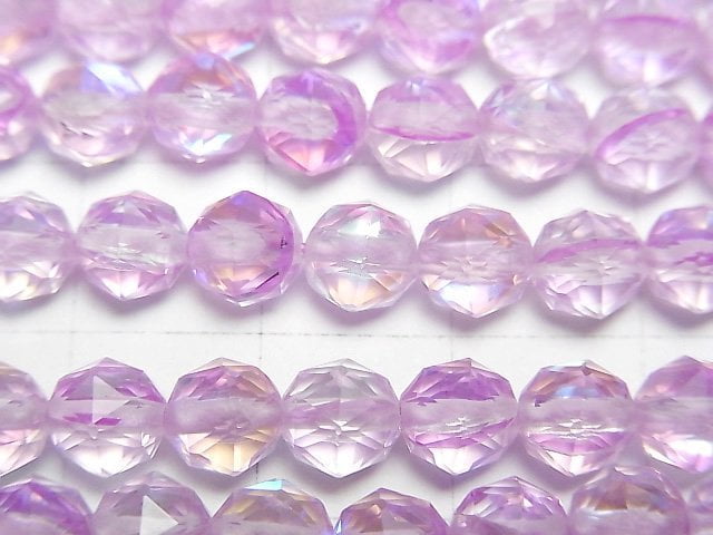 [Video]High Quality! Purple Luna Flash Star Faceted Round 6mm 1strand beads (aprx.15inch/36cm)