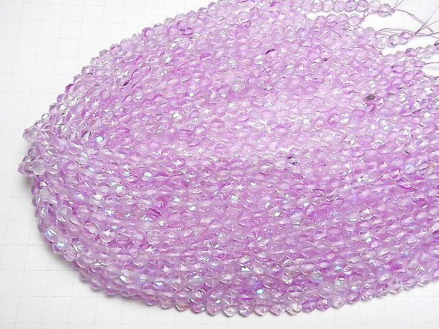 [Video]High Quality! Purple Luna Flash Star Faceted Round 6mm 1strand beads (aprx.15inch/36cm)